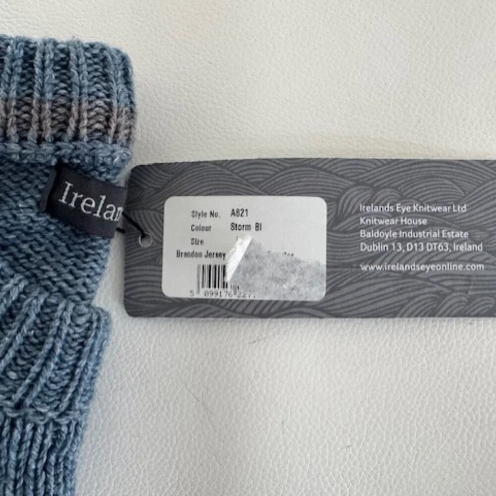 Brand New with Tags-  Irelands Eye - "Brandon Jersey Crewneck" Sweater - Picture 10 of 12